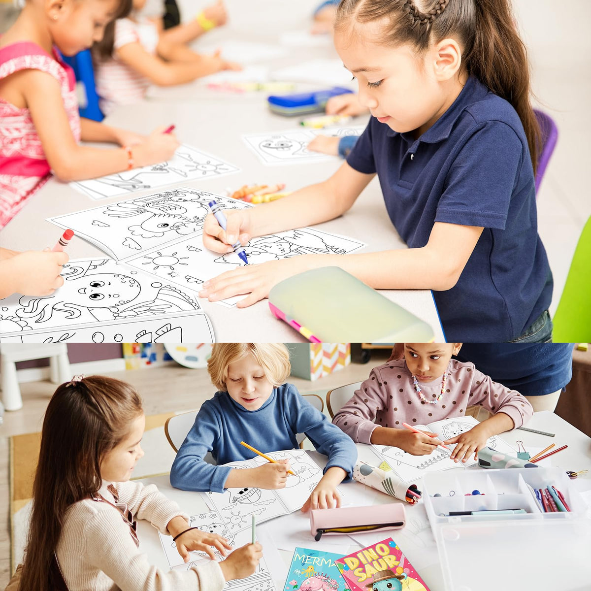 Kalysky 24 Pack Mini Coloring Books for Kids 4-8 | 288 Illustrations | Party Favors