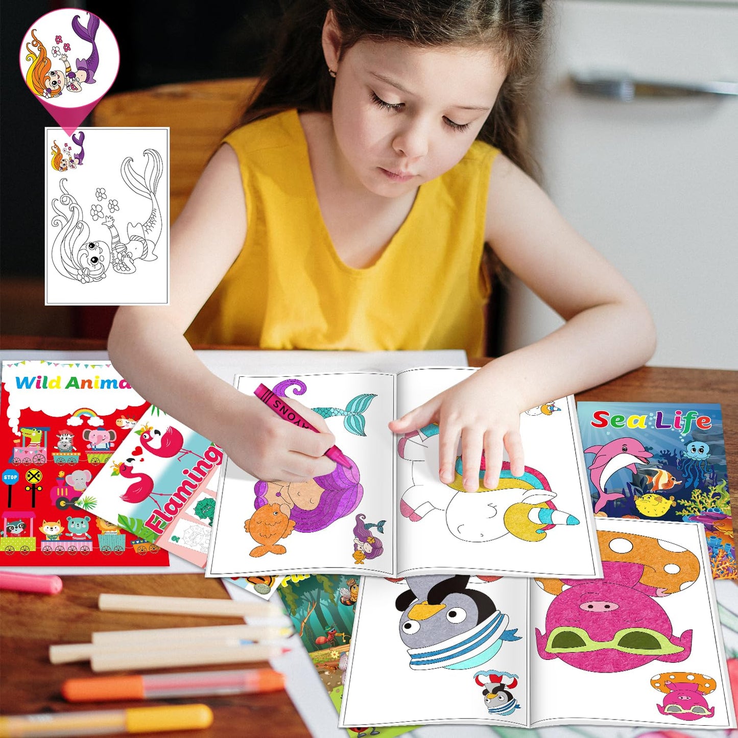 Kalysky 15Pack Bulk Coloring Books for Kids – 5.9 x 8.5 in | Party Favors & Classroom Activities