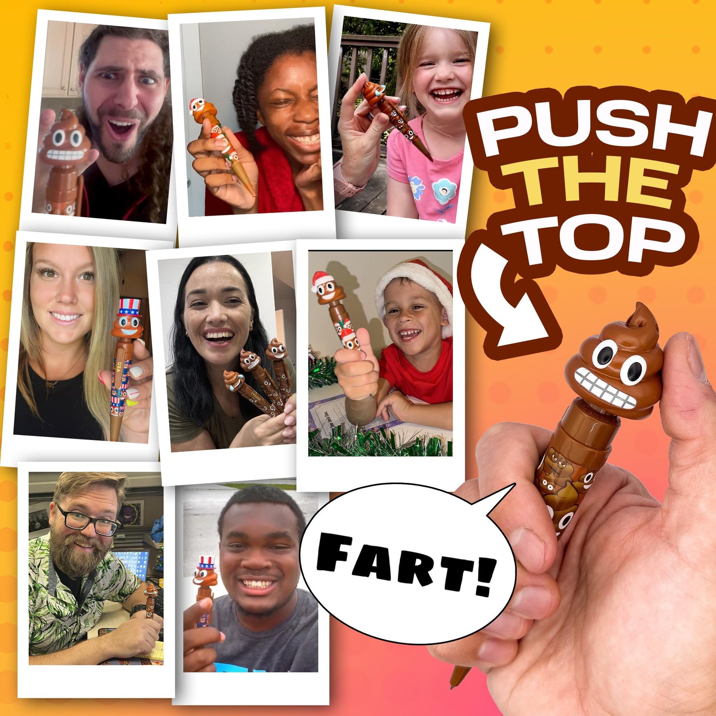 Kamhi World Farting Poop Pen - 7 Fart Sounds for Easter Baskets