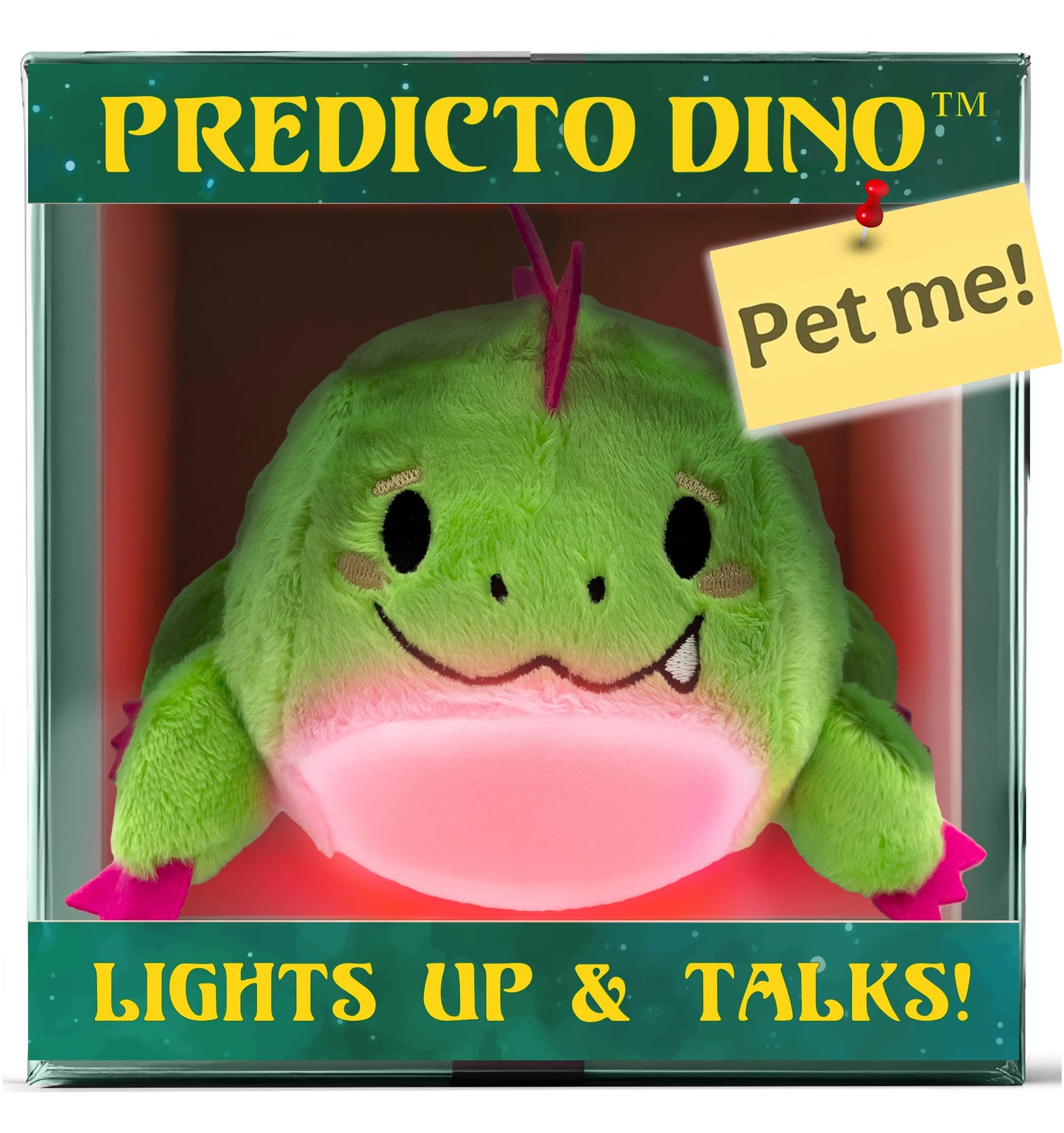 Kamhi World Talking Predicto Dino Fortune Teller — Color-Changing LED Belly & 40+ Dino-Voiced Answers