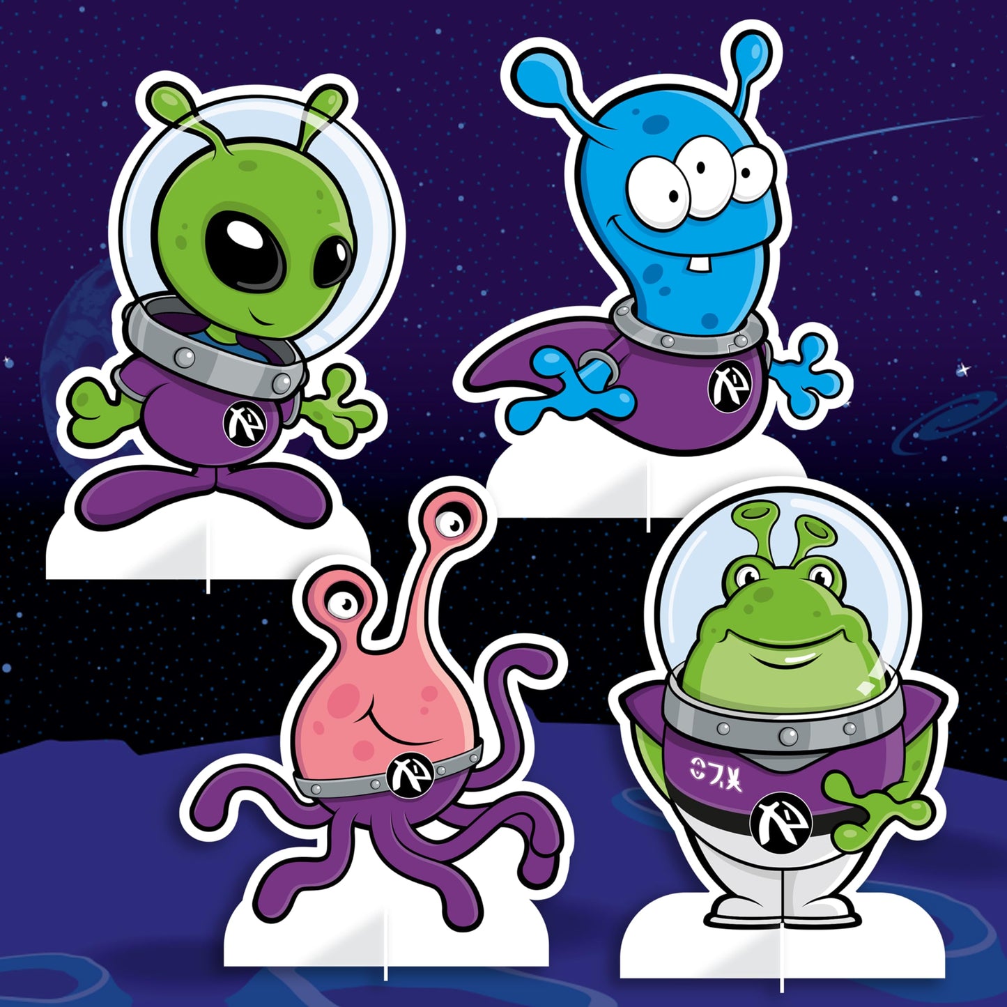 Kangaroo 28-Pack Alien Pop Out Valentines Day Cards for Kids – Envelopes & Stickers Included