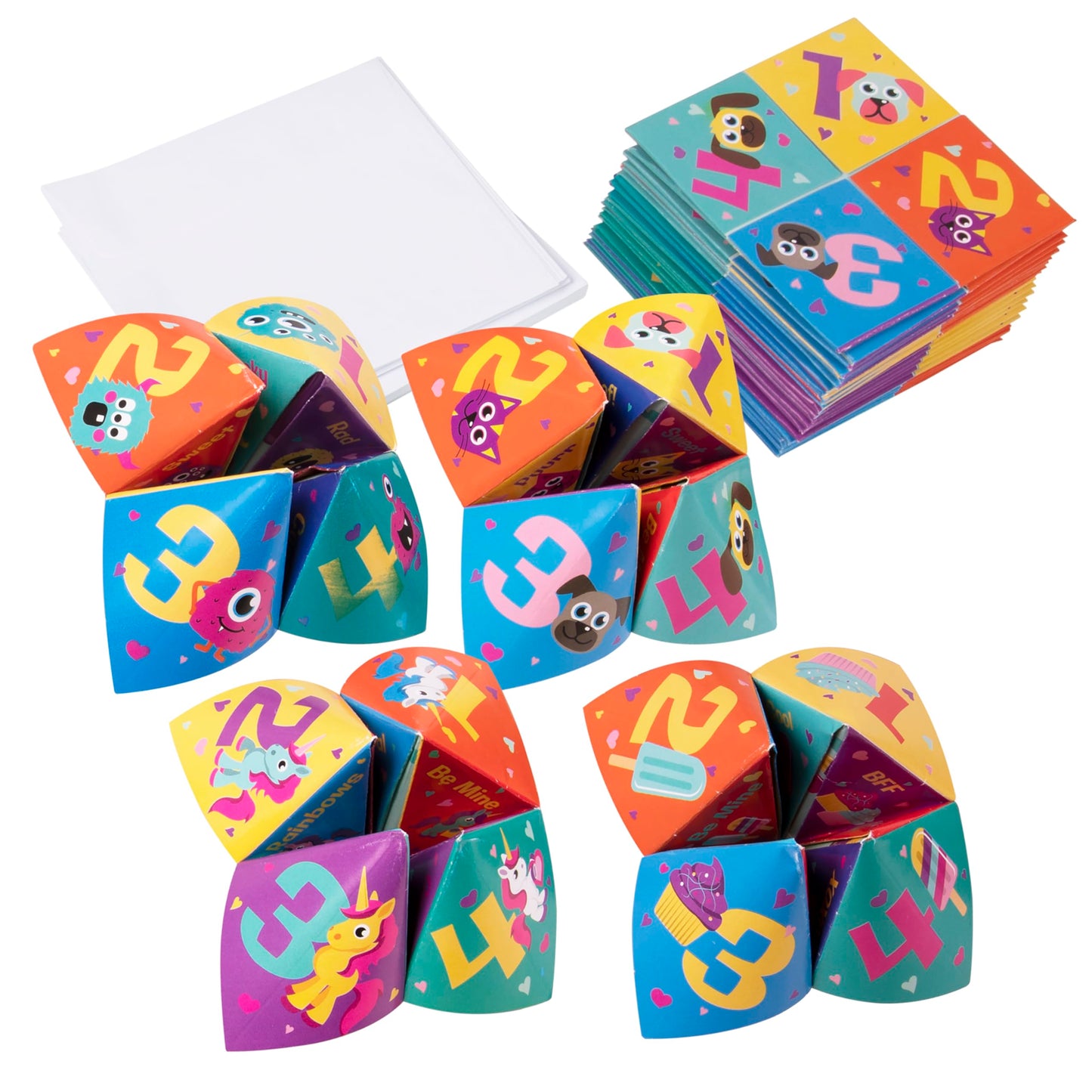 Kangaroo 28 Pack Cootie Catcher Valentines Cards – Classroom Valentines & Party Favors