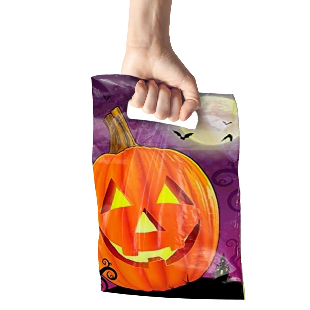 Kangaroo 50 Pcs Jack O' Lantern Halloween Goodie Bags – Trick or Treat Loot Bags
