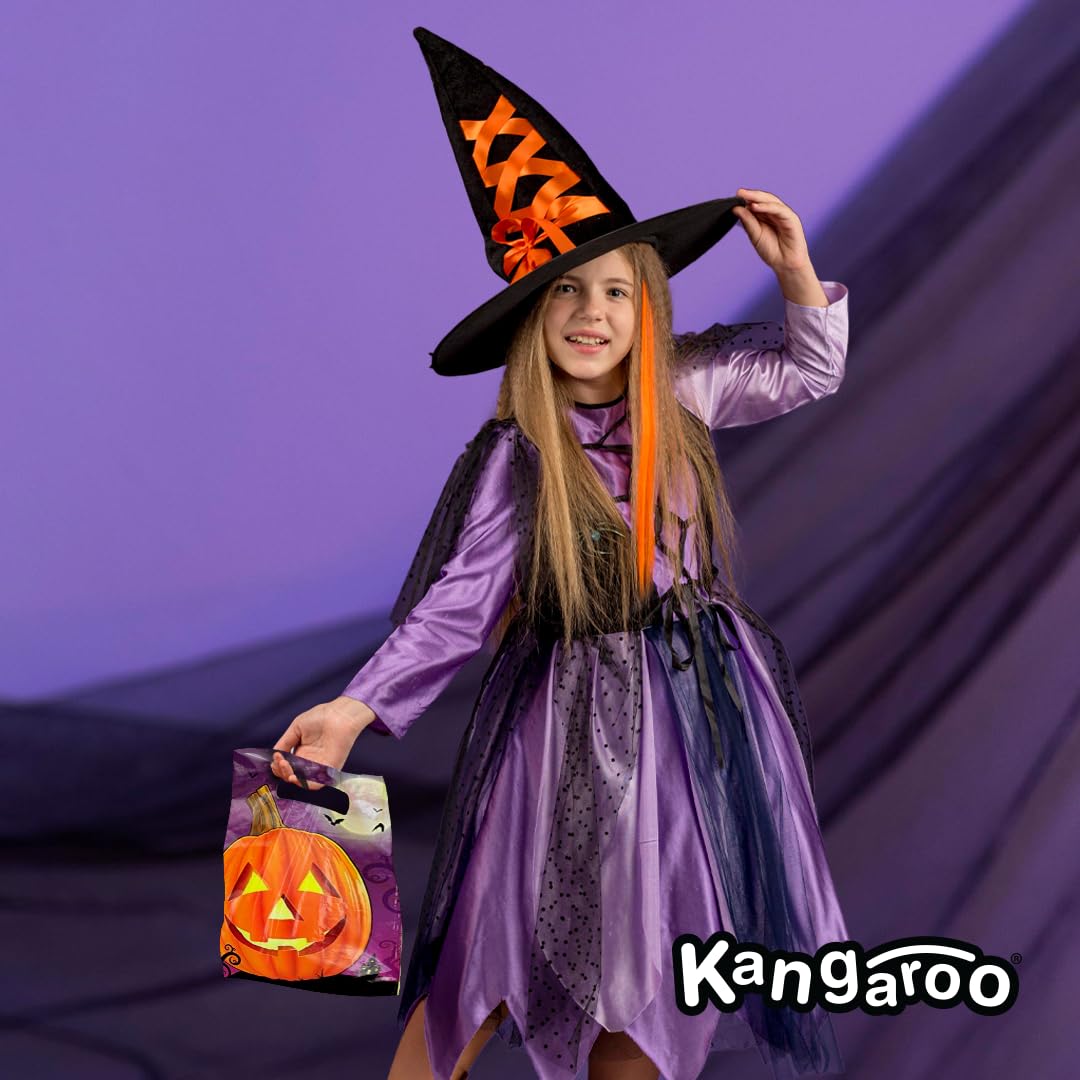 Kangaroo 50 Pcs Jack O' Lantern Halloween Goodie Bags – Trick or Treat Loot Bags