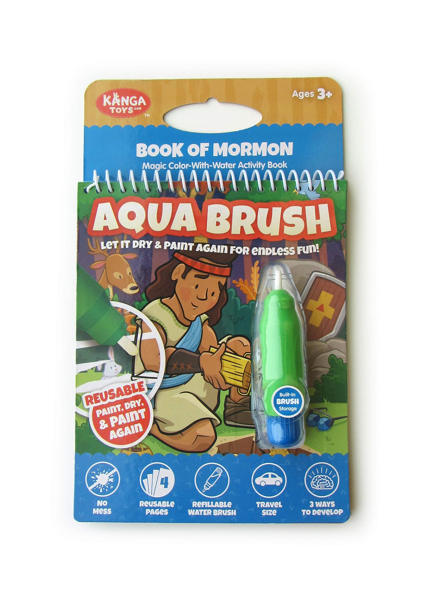 KangaToys Water Reveal Coloring Scripture Book for Kids 3+ | Book of Mormon Stories