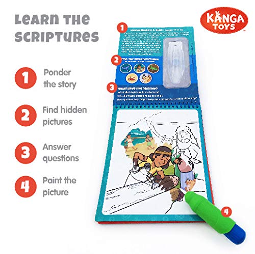 KangaToys Water Reveal Coloring Scripture Book for Kids 3+ | Book of Mormon Stories