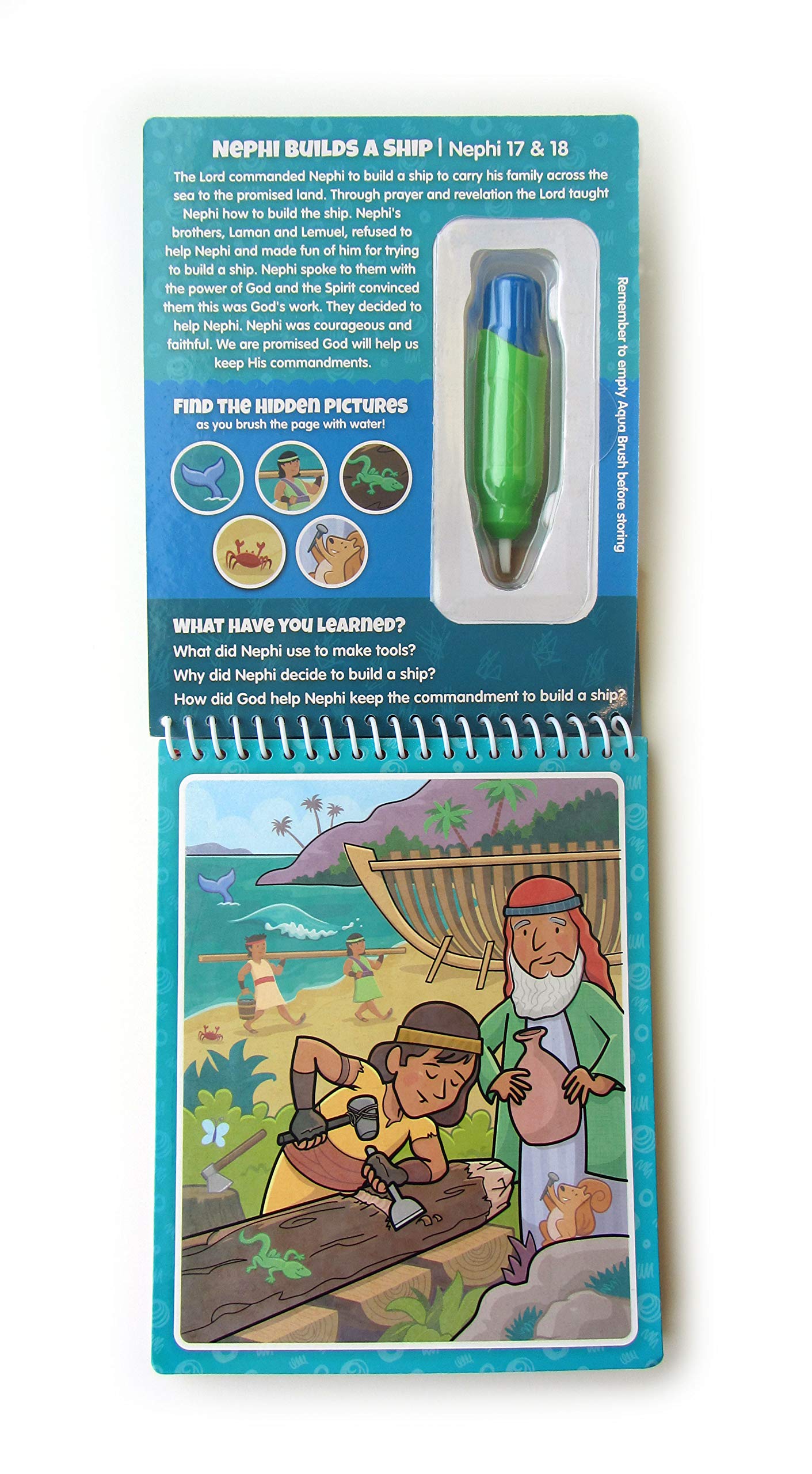 KangaToys Water Reveal Coloring Scripture Book for Kids 3+ | Book of Mormon Stories