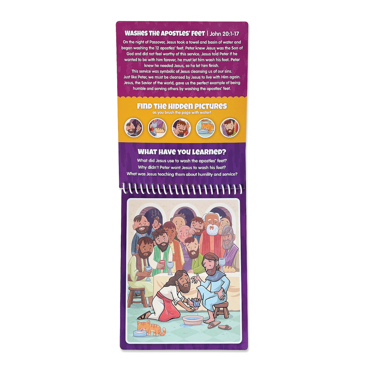 KangaToys Water Reveal Coloring Scripture Book for Kids - New Testament #2