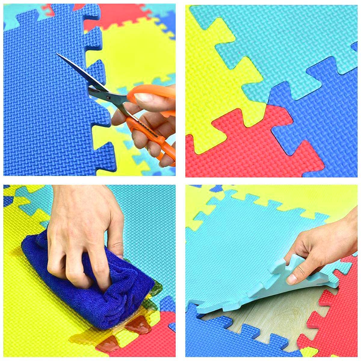 Kangler Kids Puzzle Play Mats – 20 Interlocking Foam Tiles, 0.4in Thick, Colorful Floor Protection
