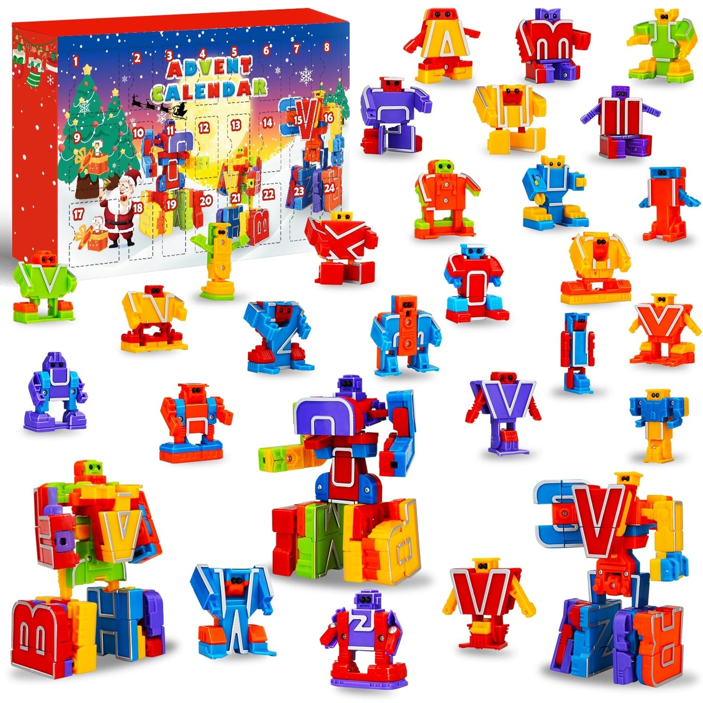 Kannove Alphabots: Alphabet Robots for Toddlers — Advent Calendar, Transformable Letters, and STEM Learning Toy