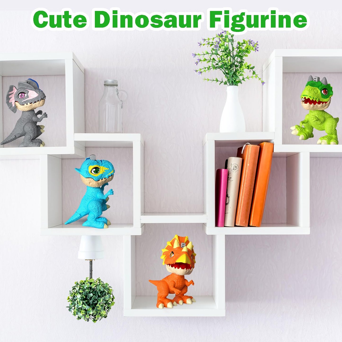 Kannove 4-Pack Dinosaur Action Figures with Movable Joints | Realistic Texture & STEM Toys for Kids 3-8