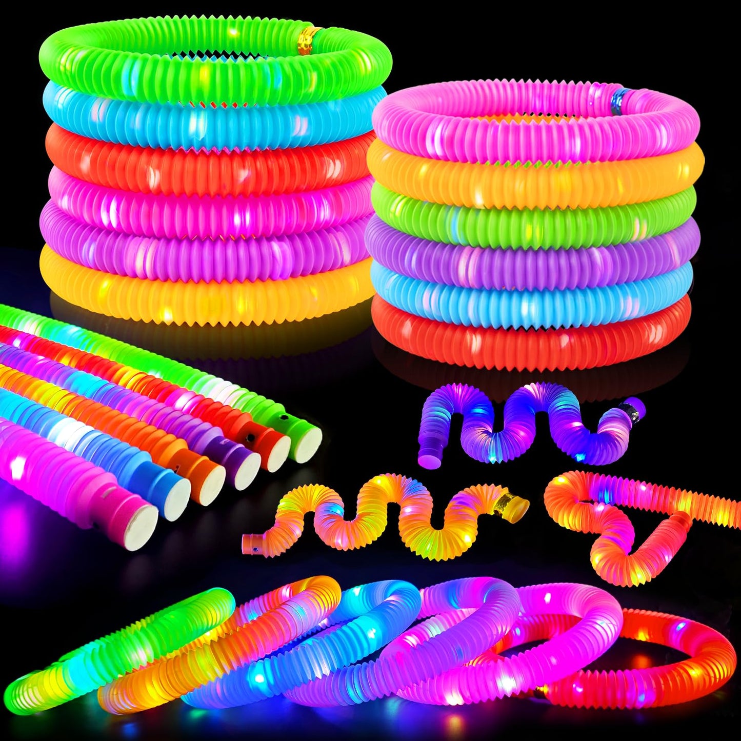 Kannove Glow Sticks Bulk 96 Pcs – LED Light Up Wands for Parties