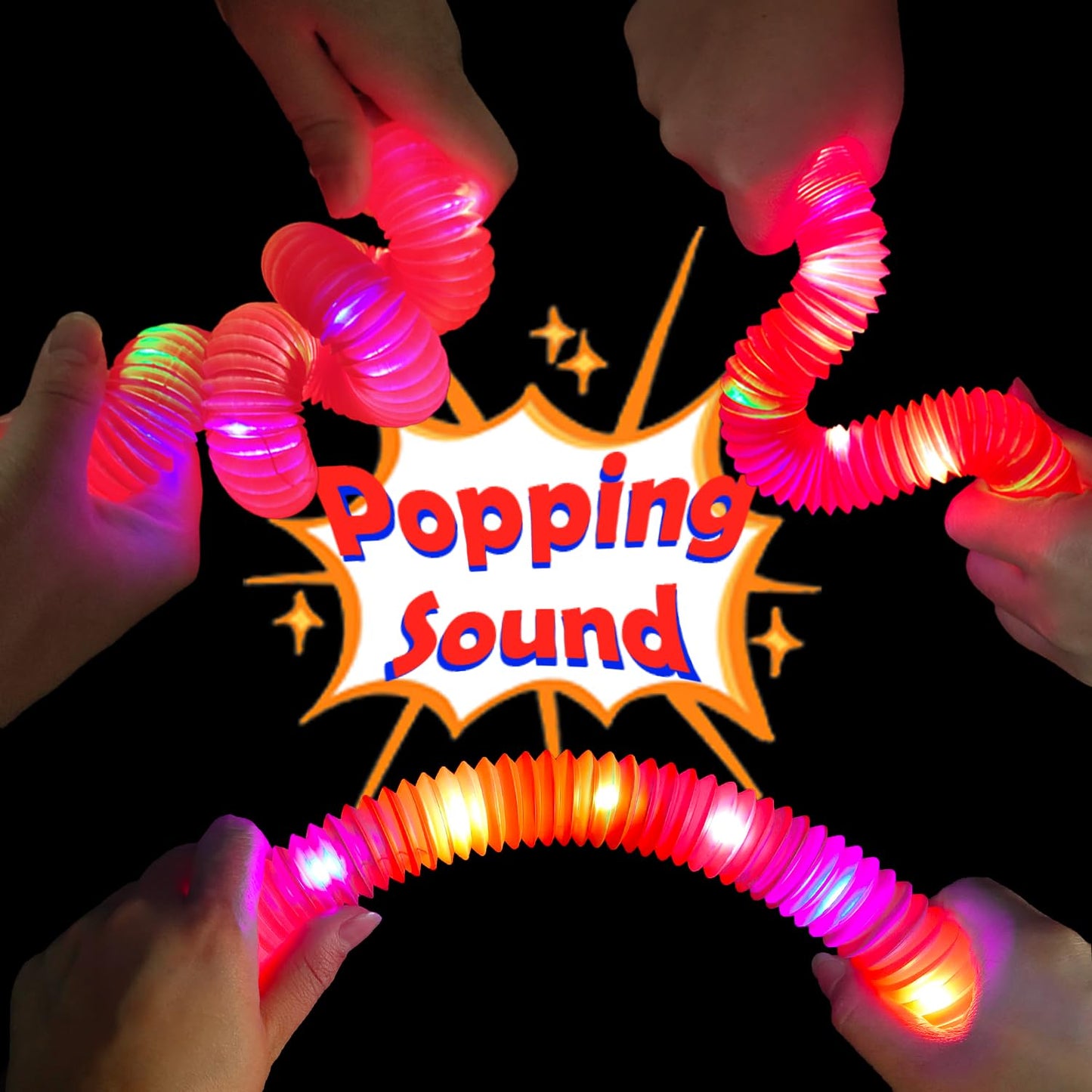 Kannove 24-Pack Red Glow Sticks – LED Party Favors for Kids