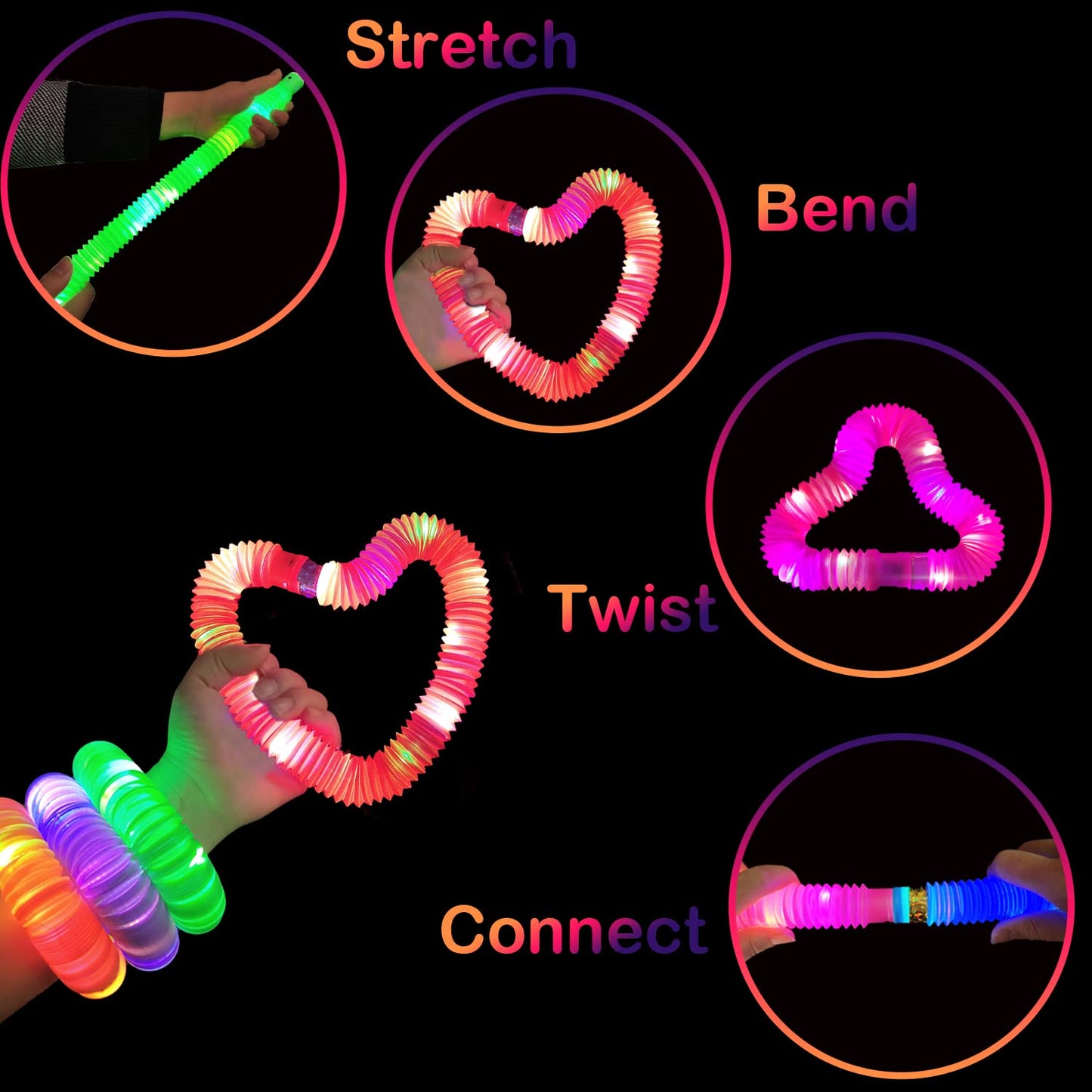 Kannove Glow Sticks Bulk 96 Pcs – LED Light Up Wands for Parties