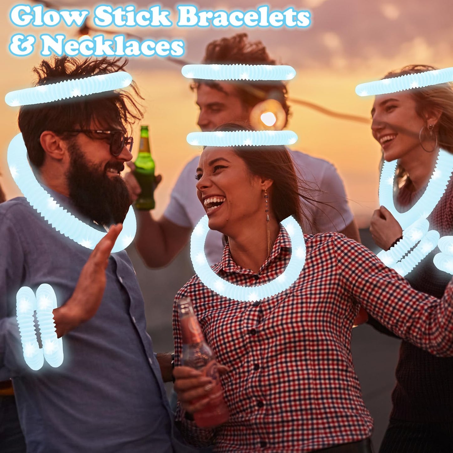 Kannove 24 PCS White Glow Sticks — LED Party Favors for Kids