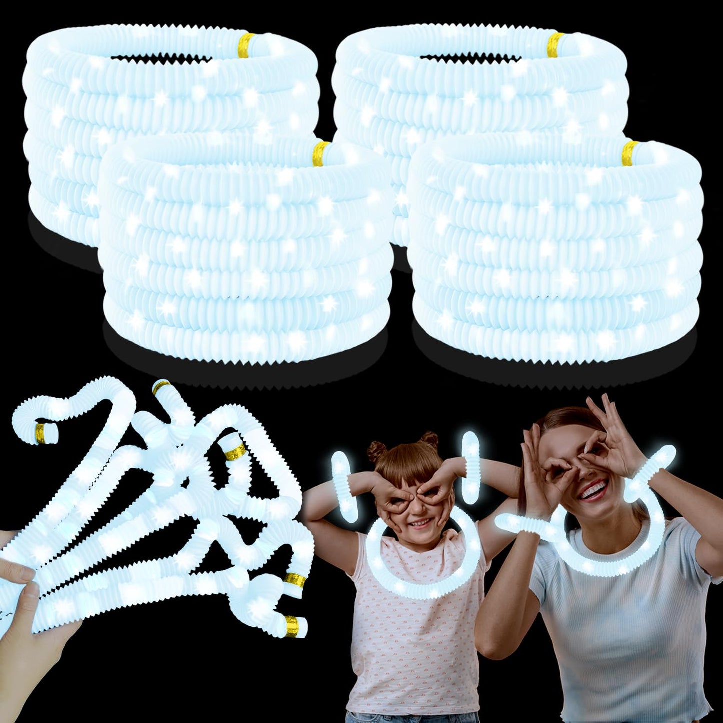 Kannove 24 PCS White Glow Sticks — LED Party Favors for Kids