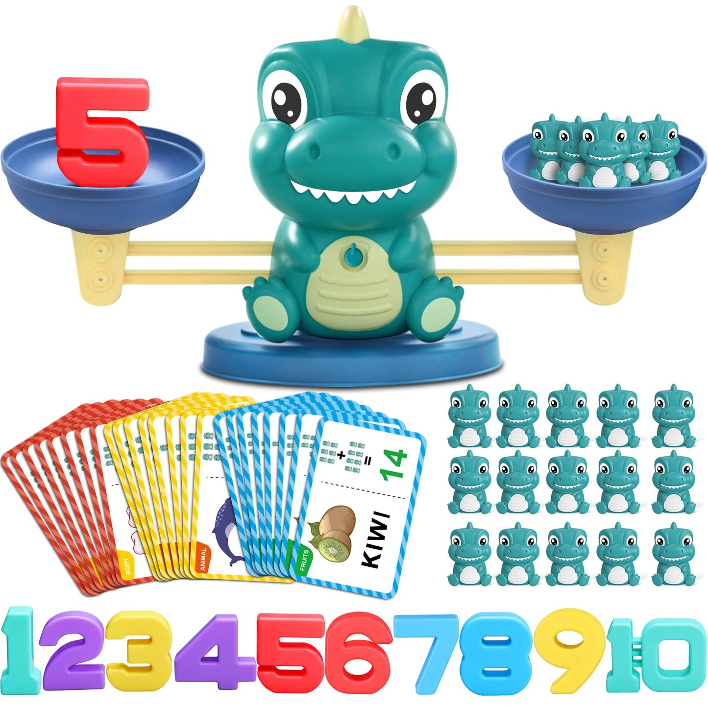 Kaodezhu Dinosaur Math Balance Toys | Montessori-Inspired Learning for 3-7 Year Olds
