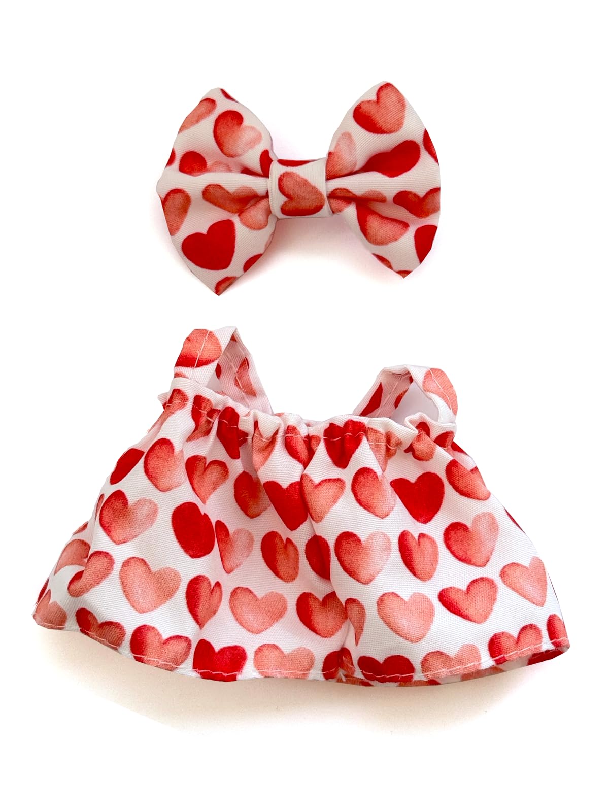 Kapand Labubu 17cm Doll Clothes Set – Pink Dress & Heart Bow