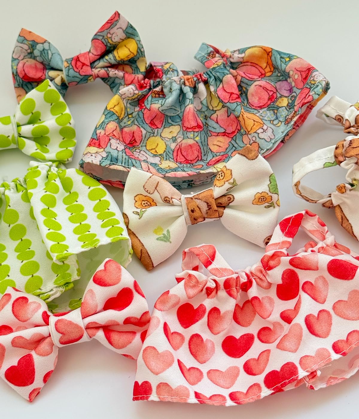 KAPAND for Lububu 17cm Doll Clothes Set – Cute Summer Outfit with Bear Pattern
