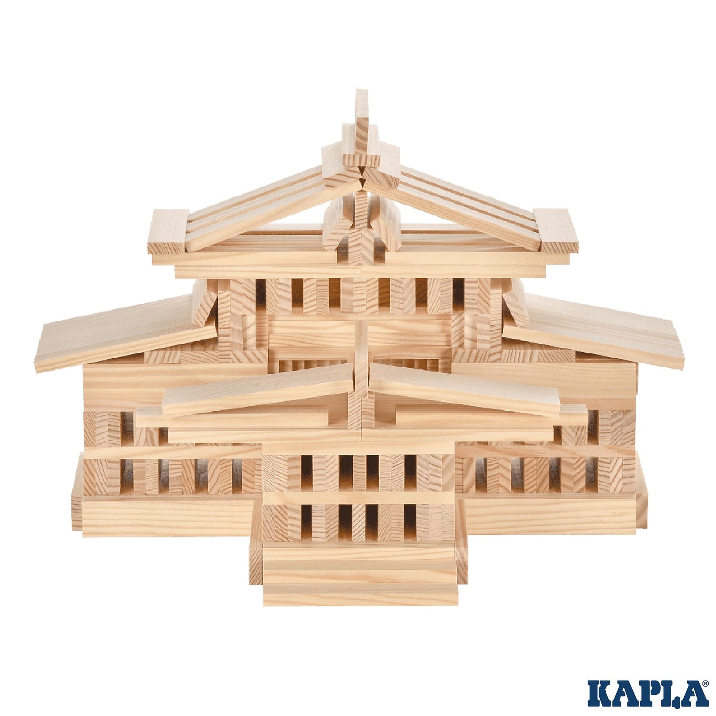 KAPLA Wooden Construction Set - 280 Marine Pine Planks in Chest with Art Book | Ages 3+ | Eco-Friendly
