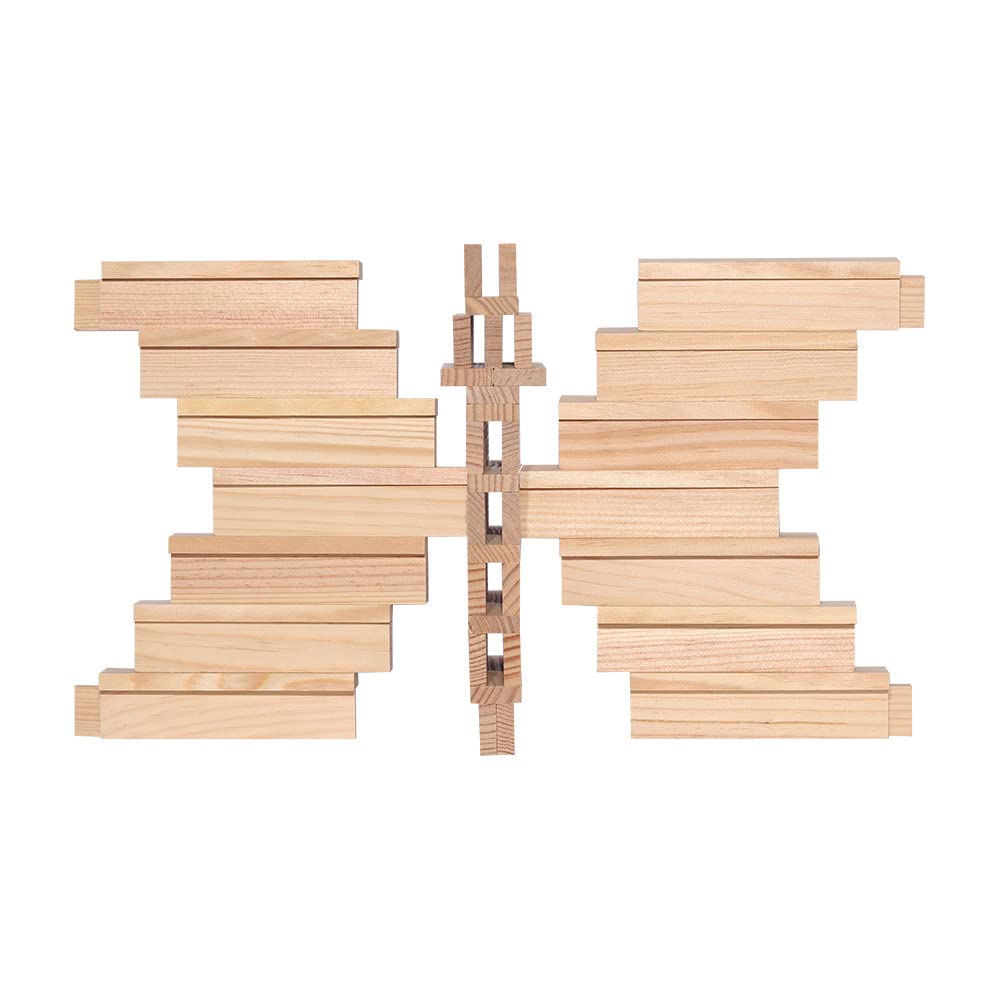 KAPLA Wooden Construction Set – 100 Building Planks | Classic Educational Blocks