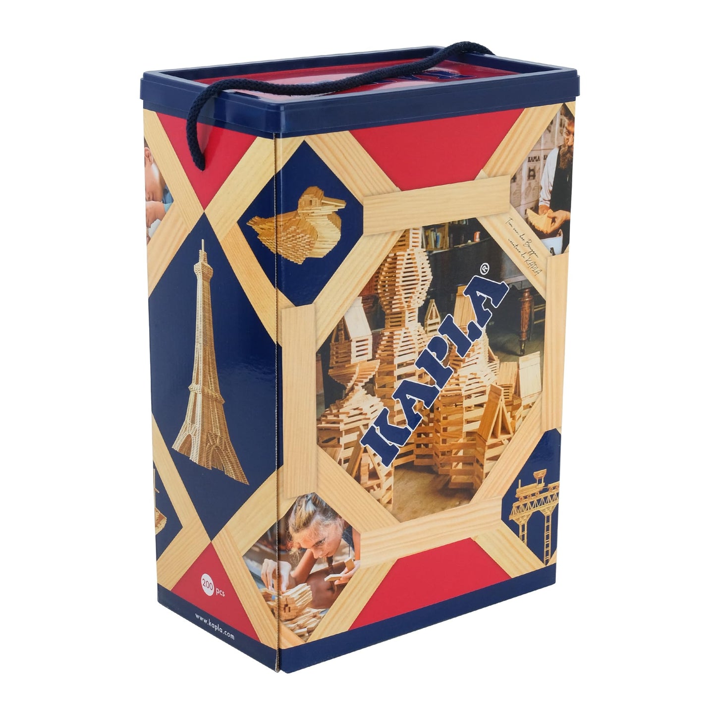 KAPLA Wooden Construction Kit 200 Bricks | Open-Ended Building Toy