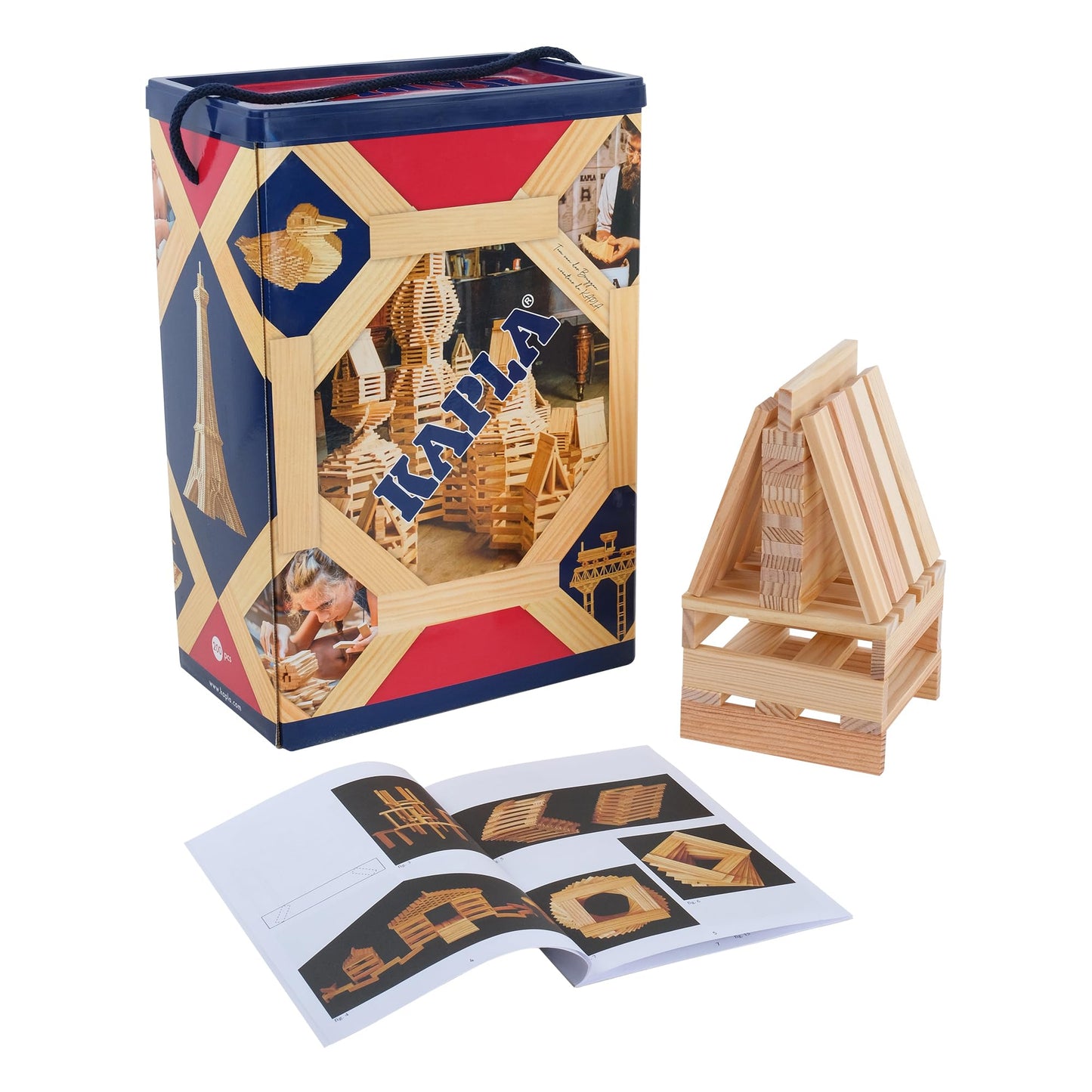 KAPLA Wooden Construction Kit 200 Bricks | Open-Ended Building Toy