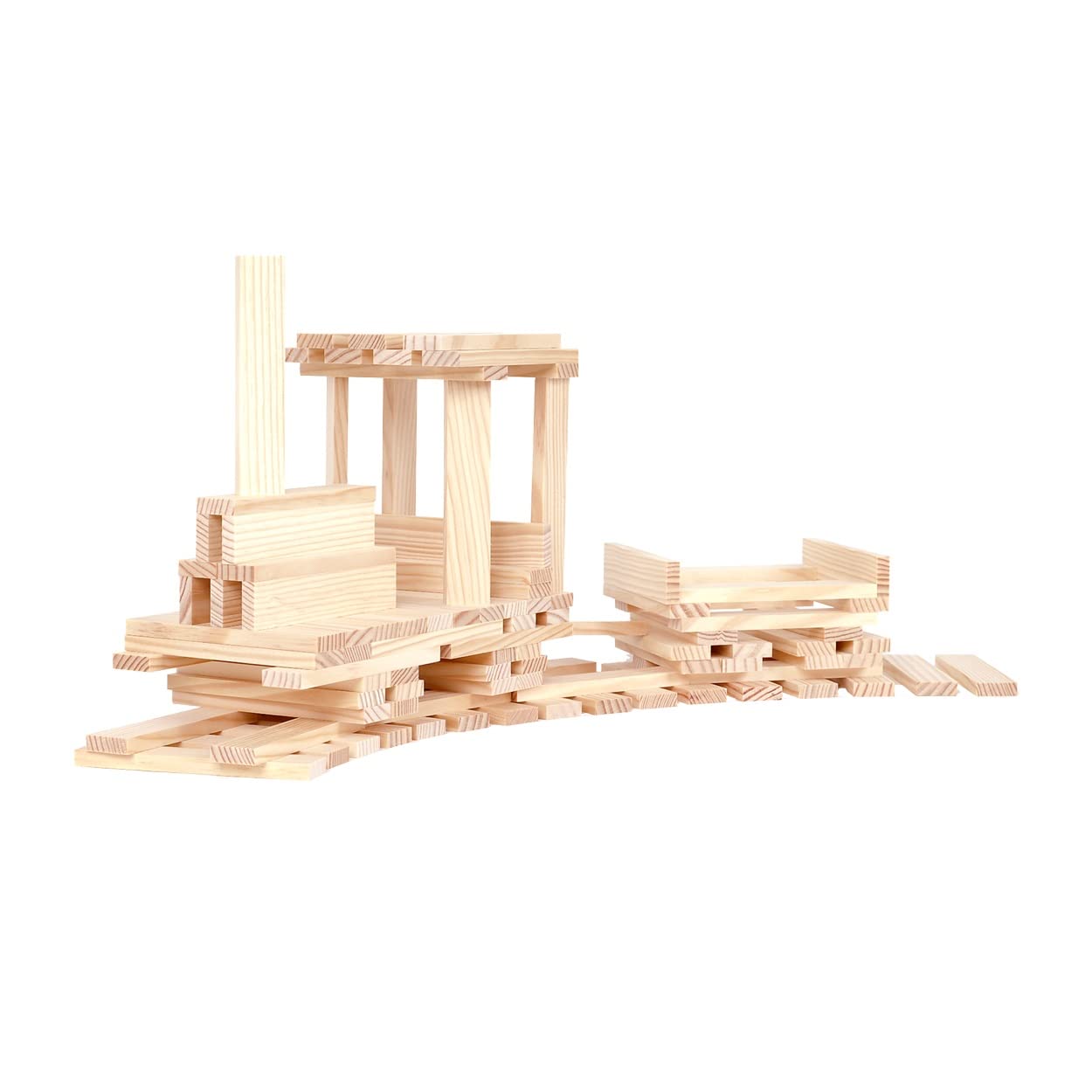 KAPLA Wooden Construction Set – 100 Building Planks | Classic Educational Blocks