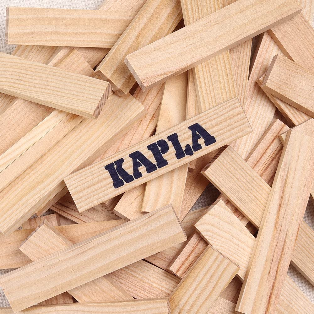 KAPLA Wooden Construction Set – 100 Building Planks | Classic Educational Blocks