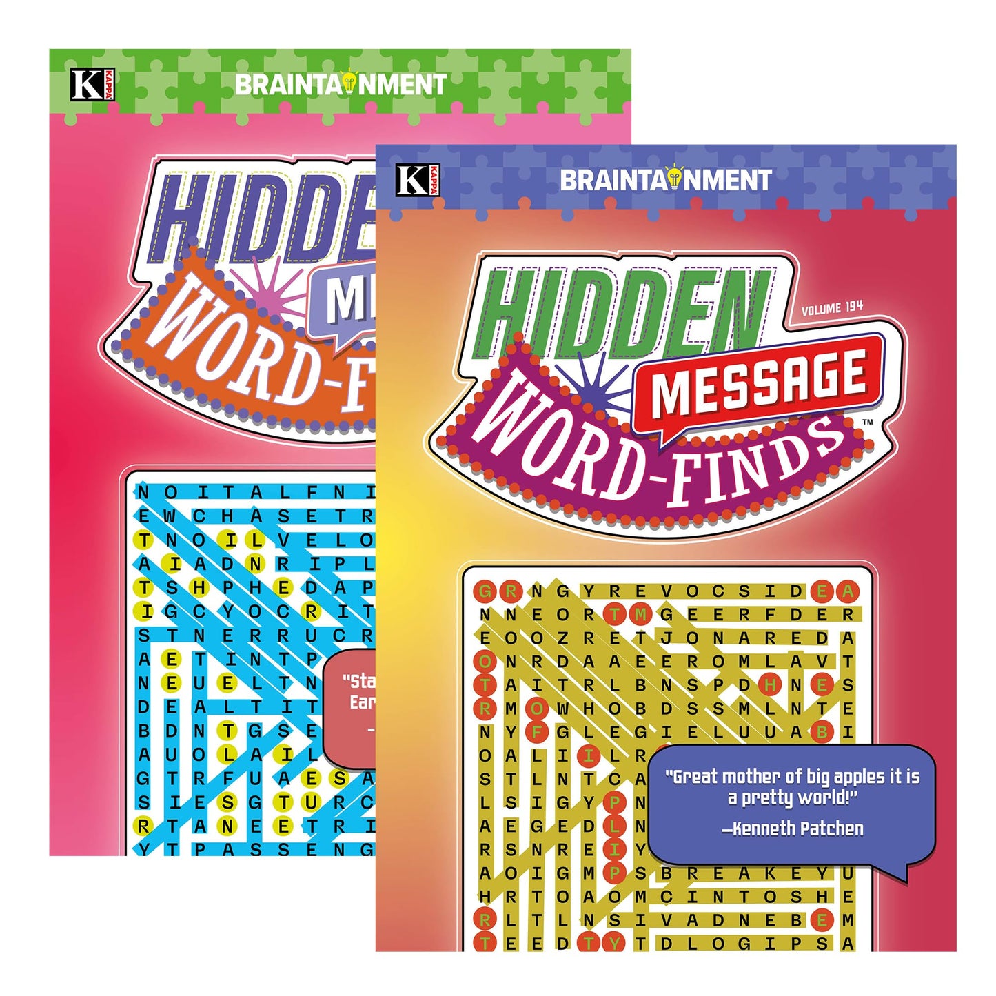 Kappa Hidden Message Word-Finds Set of 2 - 158 Puzzles (Volumes May Vary)