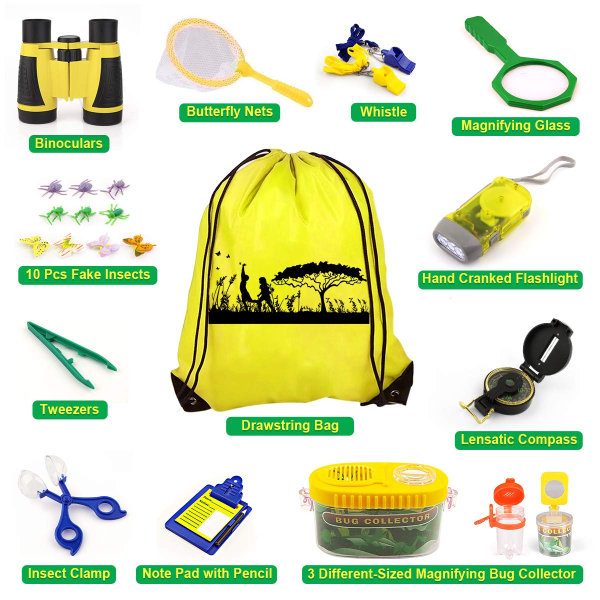 Kaqinu 24-Piece Kids Explorer Kit & Bug Catcher – Outdoor Adventure Set for Boys & Girls