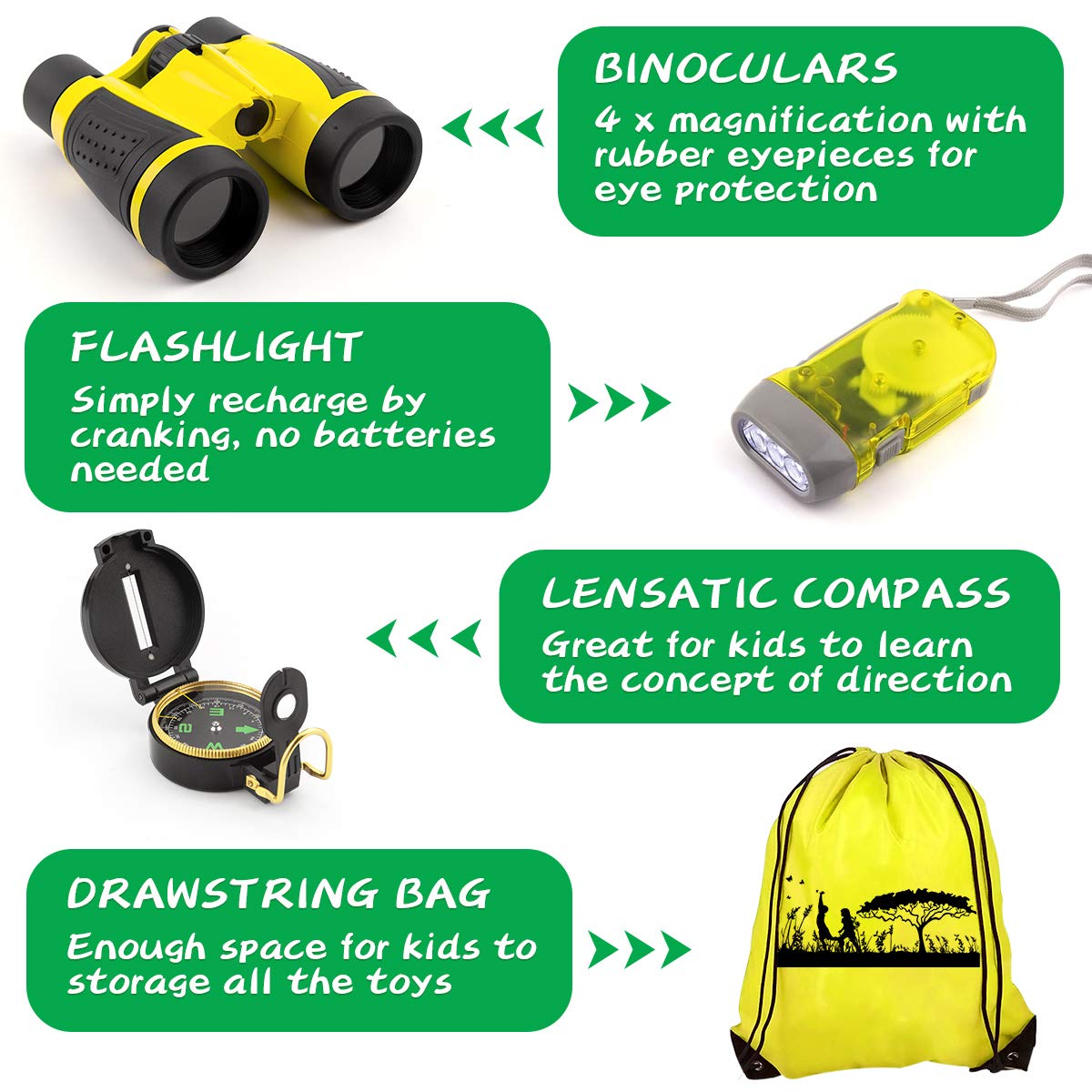 Kaqinu 24-Piece Kids Explorer Kit & Bug Catcher – Outdoor Adventure Set for Boys & Girls