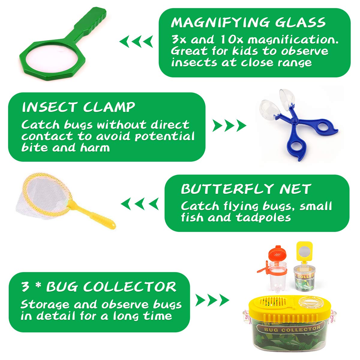 Kaqinu 24-Piece Kids Explorer Kit & Bug Catcher – Outdoor Adventure Set for Boys & Girls