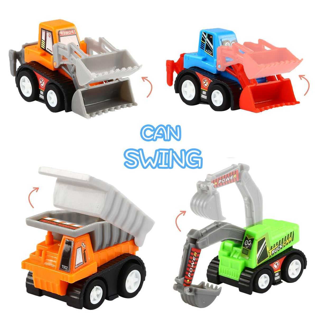 KarberDark Pull Back Car – 12-Piece Mini Truck Toy Set for Preschool Learning