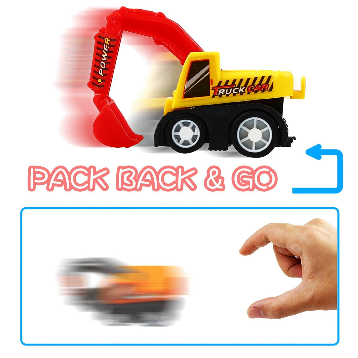 KarberDark Pull Back Car – 12-Piece Mini Truck Toy Set for Preschool Learning