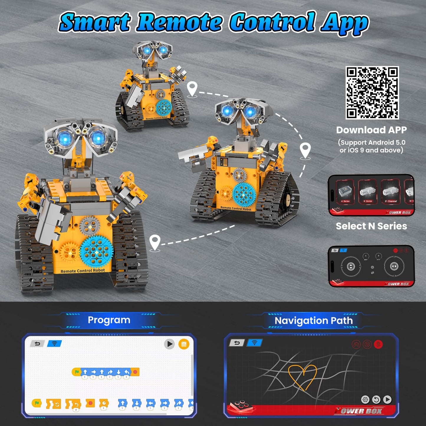 Karei 3-in-1 Robot Building Kit for Boys 8-14 | 700+ Pcs, App & Remote Control