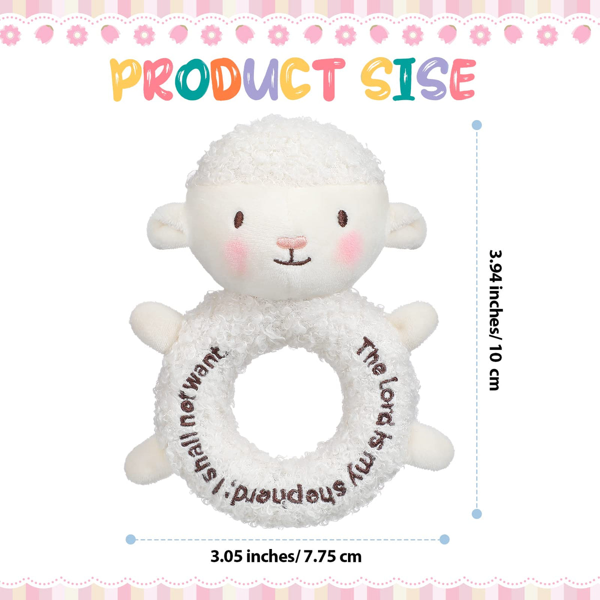 Karenhi Lamb Plush Toy – Soft White Stuffed Animal for Baby, Baptism & Nursery Decor