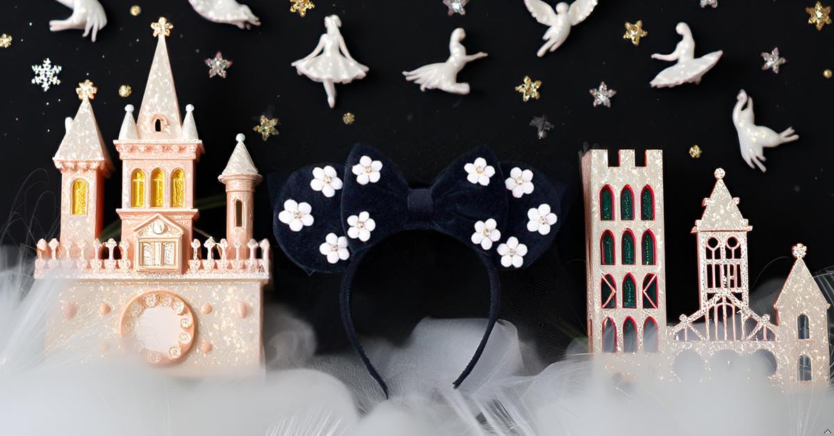 KARETT Mouse Ears Bow Headbands – Sparkling Party Accessory for Women & Girls