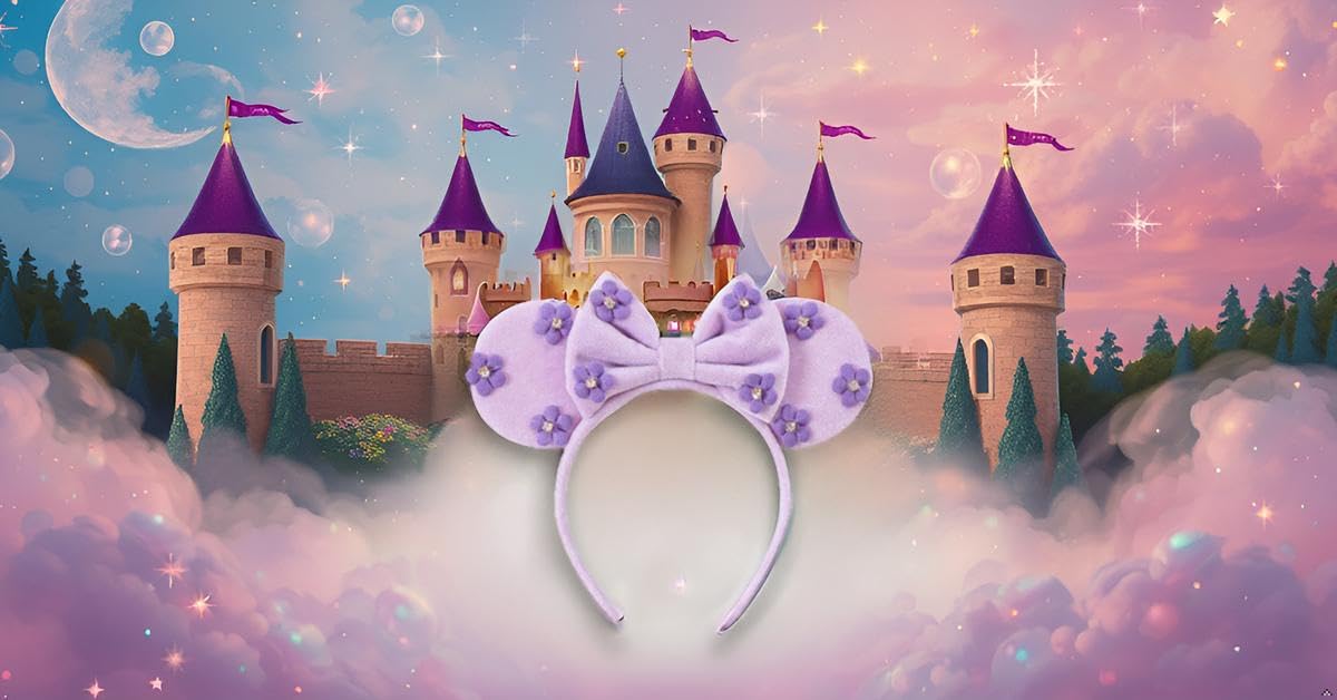 KARETT Mouse Ears Headband – Sparkle Glitter Party Accessory