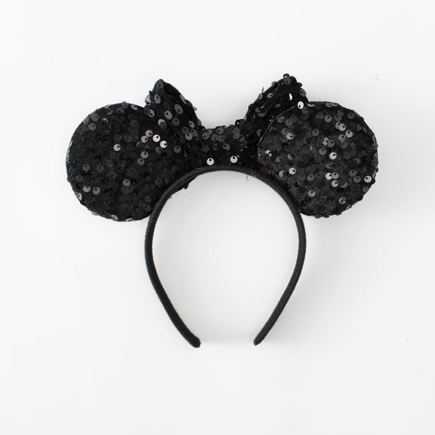 KARETT Mouse Ears Bow Headband – Sparkle Glitter Party Cosplay Accessory