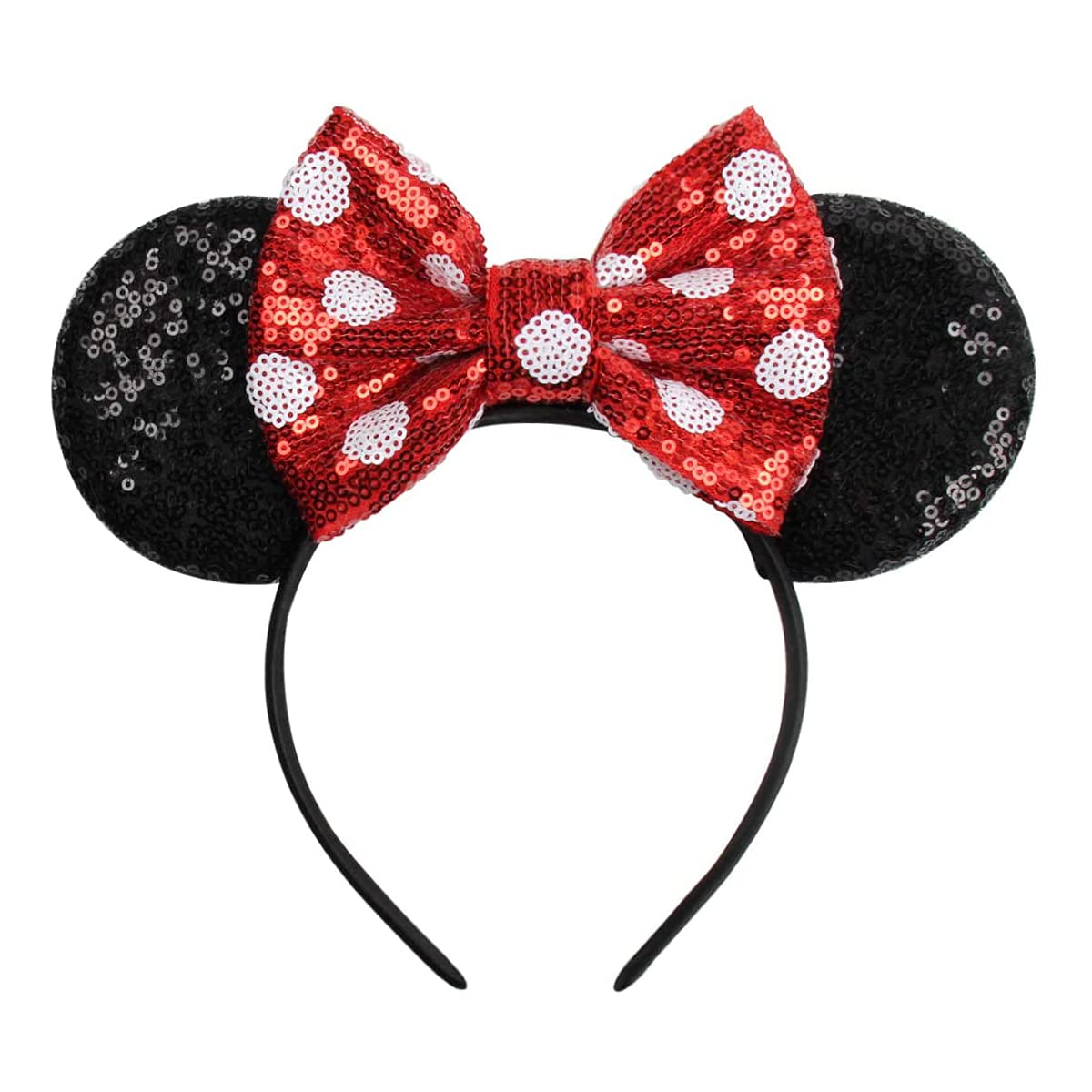 KARETT Mouse Ears Headband – Glitter Sparkle Party Princess Accessory