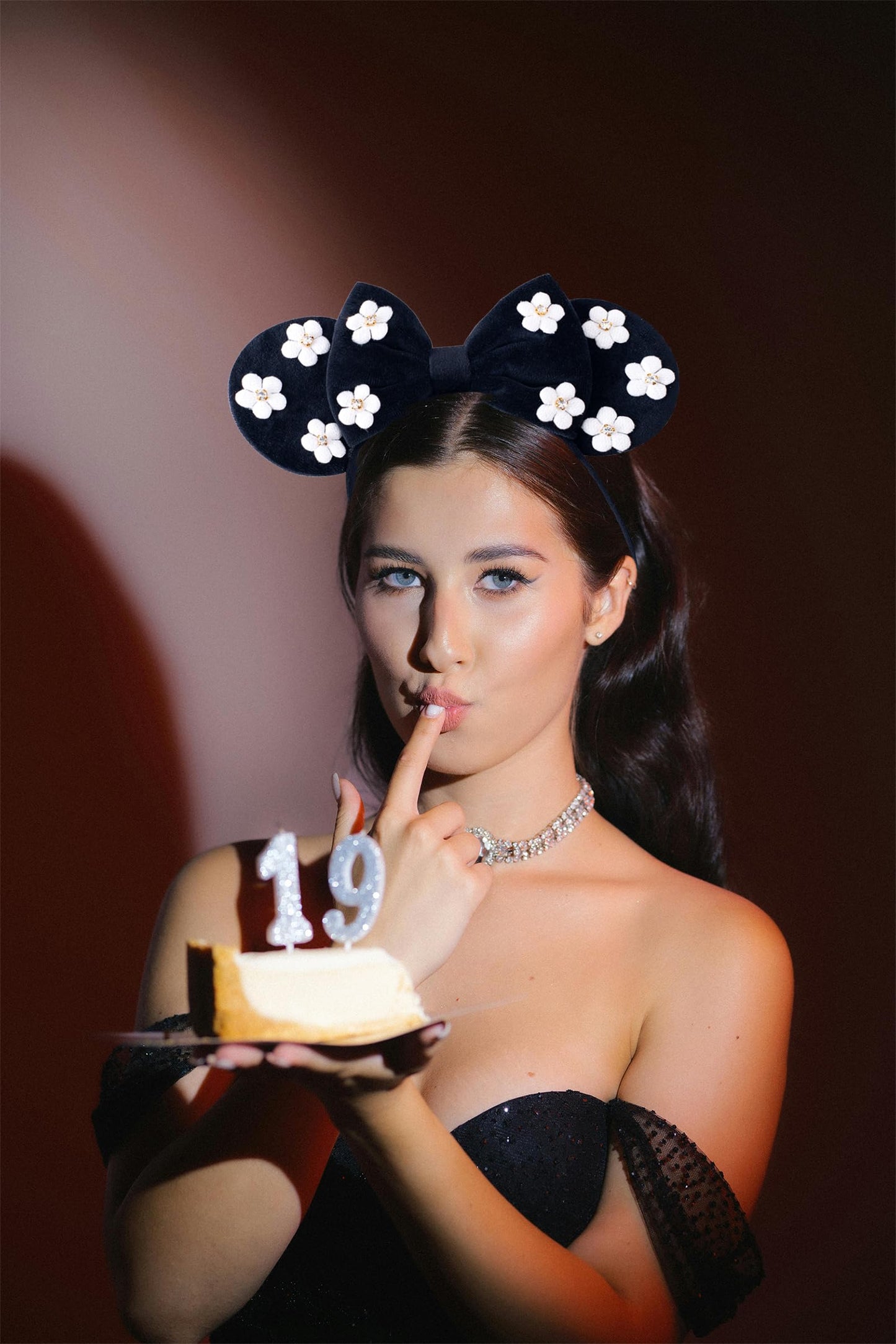 KARETT Mouse Ears Bow Headbands – Sparkling Party Accessory for Women & Girls