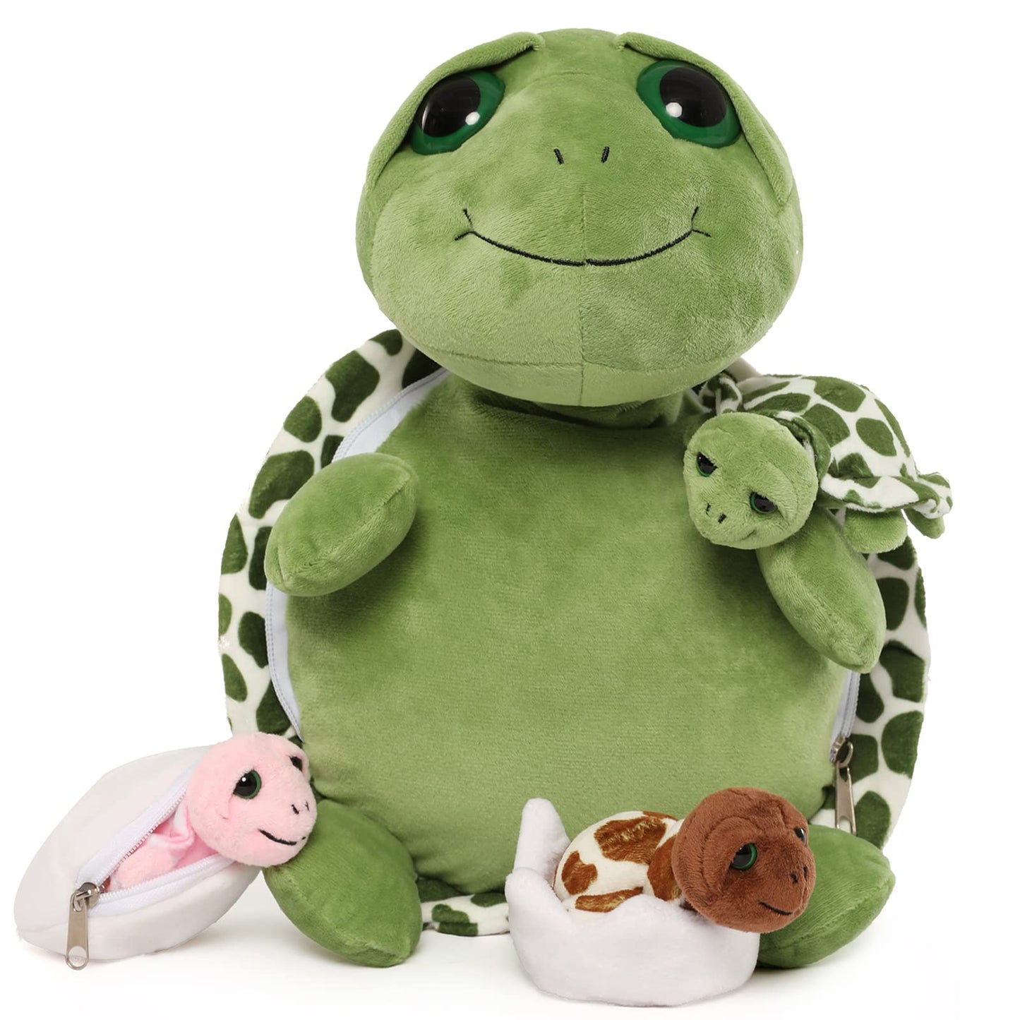 Karister 6Pcs Turtle Plush Toys – 14-inch Sea Turtle Plush with Three Babies Inside Shell