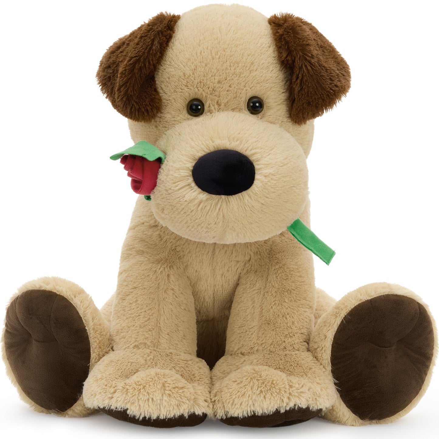 Karister Valentines Giant Dog Plush 21.6in Rose - Soft Puppy Stuffed Animal Gift