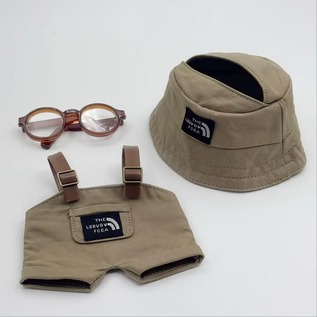 Karoking Labubu 17cm Doll Clothes: Complete Outfit with Overalls, Hat & Glasses