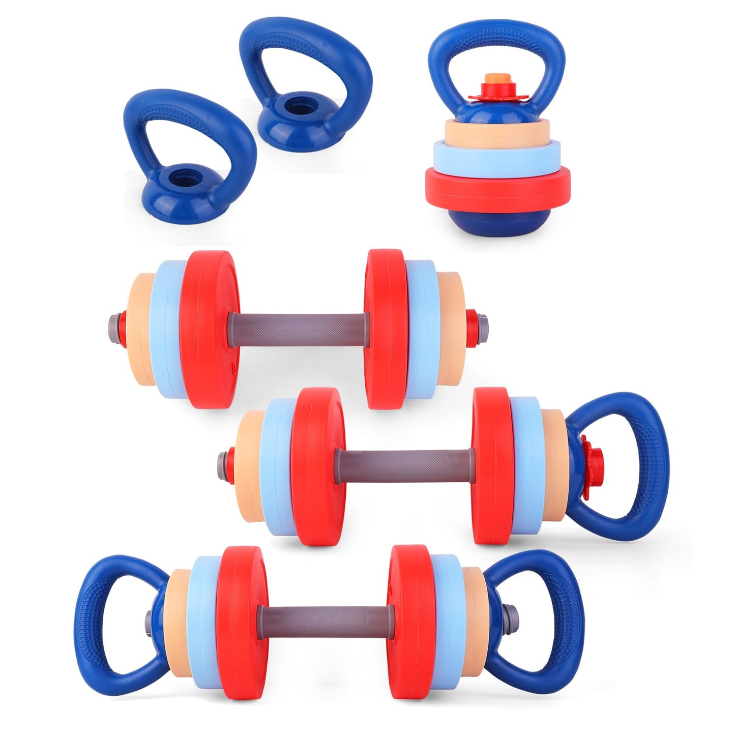 Kasebro Kids Exercise Equipment: Adjustable Dumbbells & Kettlebell