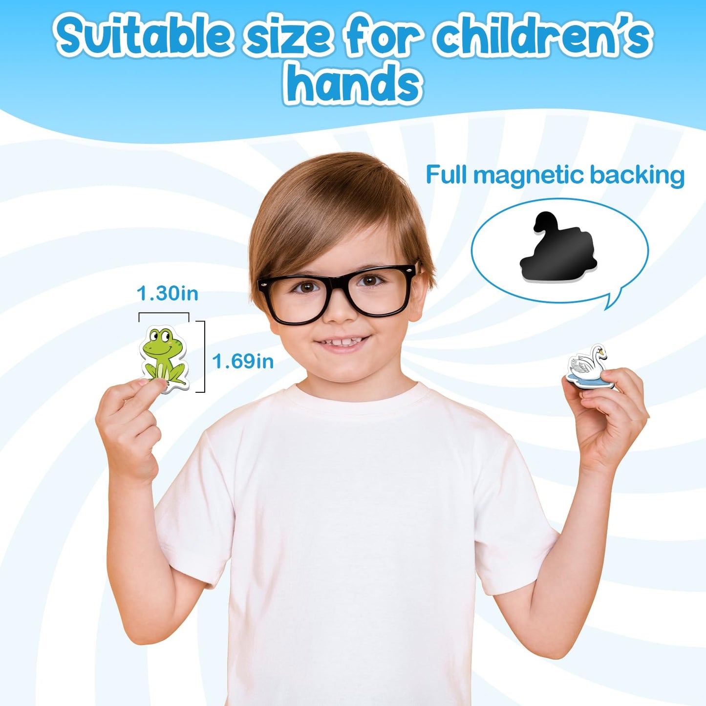 KASFALCI CVCC & CCVC Word Games – 50 Magnetic Foam Magnets for Kids
