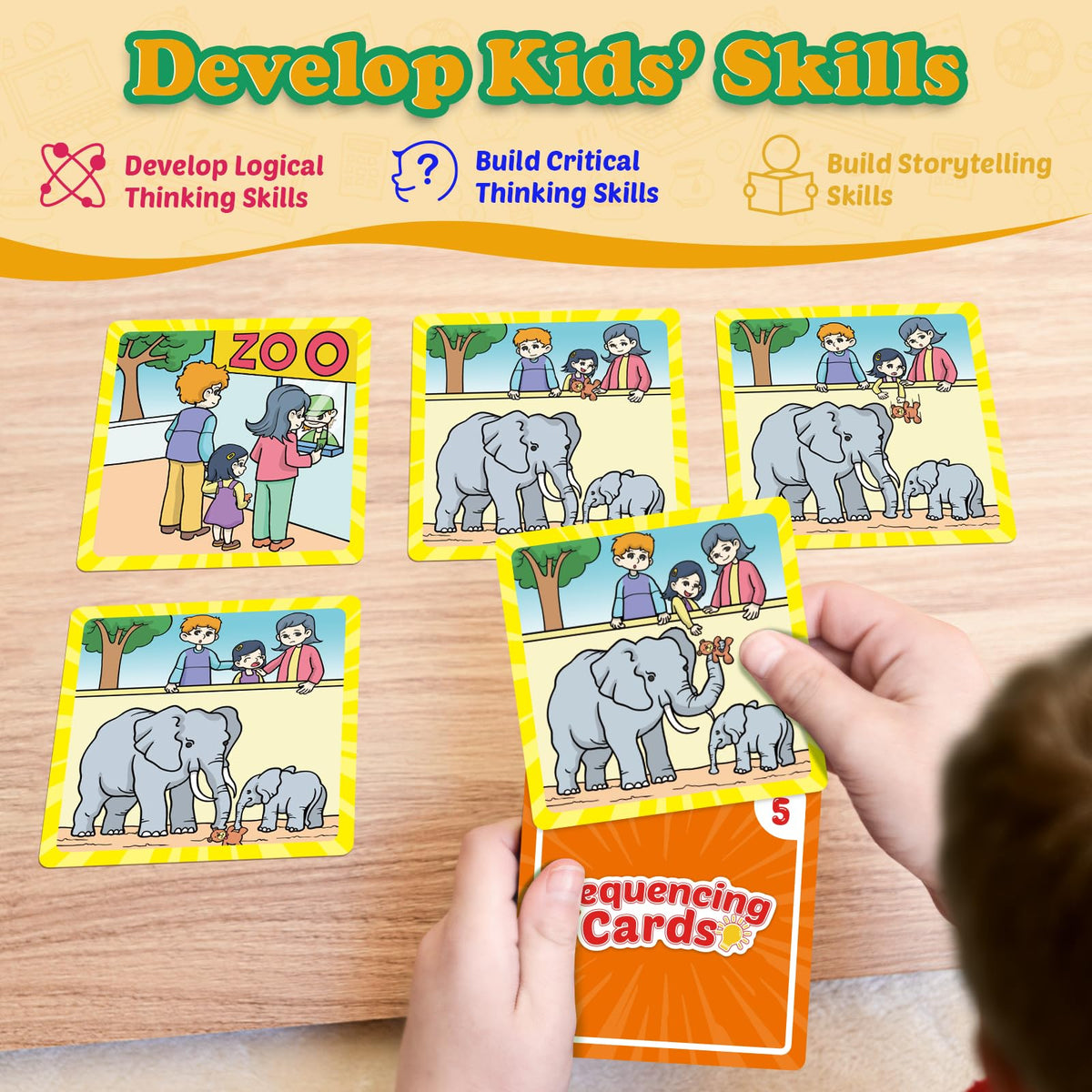 KASFALCI Sequencing Cards – Storytelling & Speech Therapy Tools for Kids