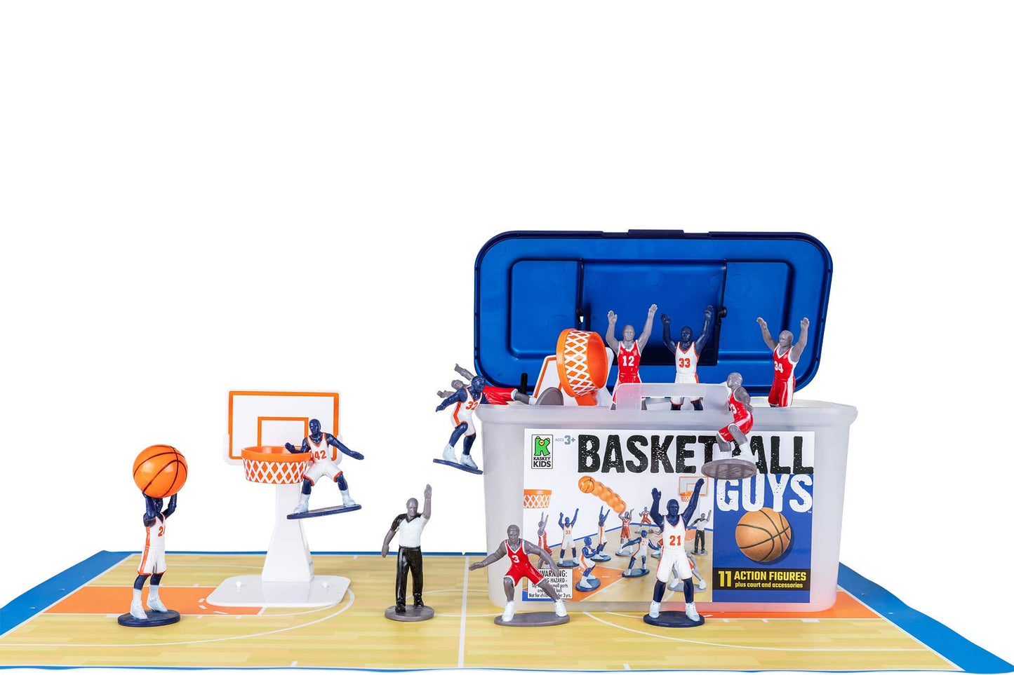 Kaskey Kids Basketball Guys: Red vs Blue 21-Piece Set | Ages 3+