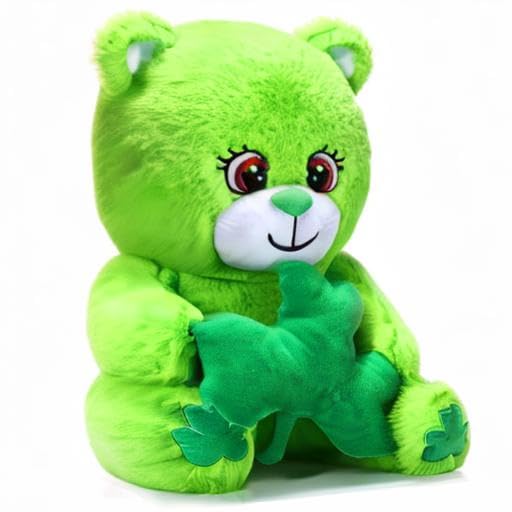 Kasyat St. Patrick's Day Bear – 12-Inch Green Plush with Shamrock